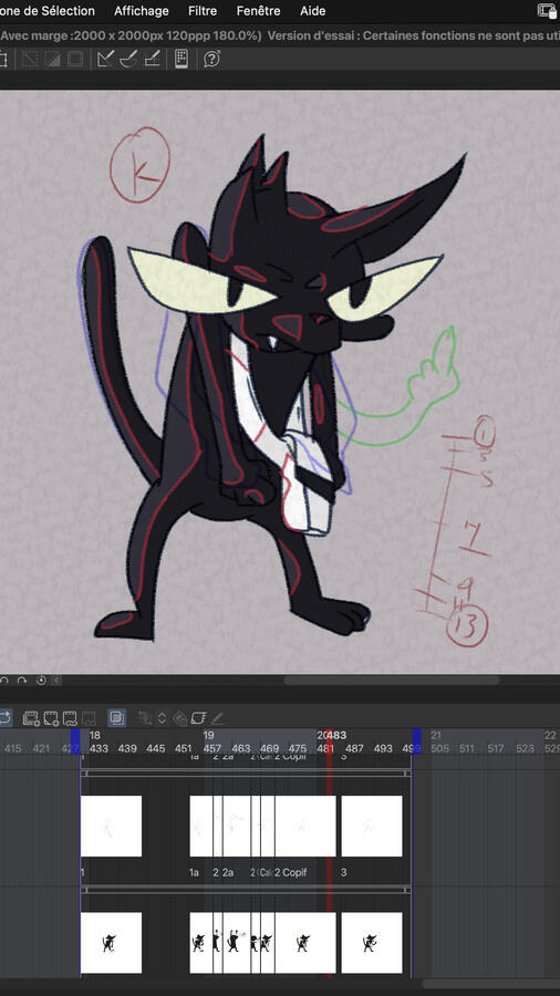 Gato Voyagero Animation Cell by Gach