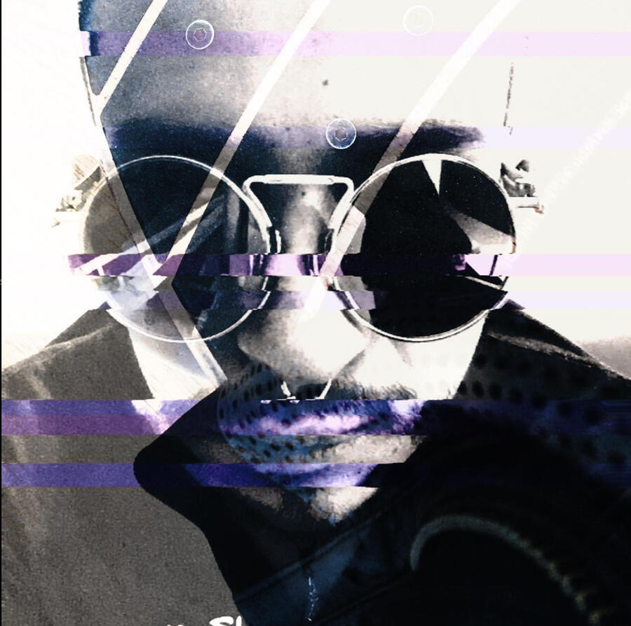 Andrés Gach, animation director Portrait of Andrés Gach, animation director and founder of Gach OÜ, wearing round glasses in a glitch-effect edit